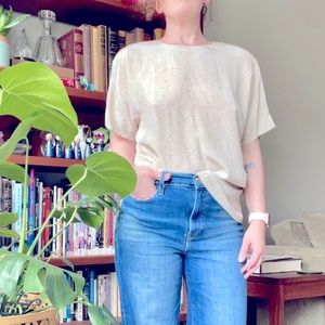 Vintage snakeskin silk blouse